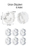 6 Pieces Baby Child Socket Protection Cover Child Safety Socket Cover Anti-Current Socket Cover - 5