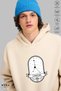 Unisex Hoodie Cancer Crab Printed Hooded Oversize 100% Cotton Combed Cotton Sweatshirt - 2