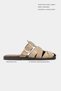 Honey Rome Beige Genuine Suede Buckle Detailed Flat Sole Women's Slippers - 3