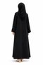 Aurelia Abaya – Women’s Black Scalloped Front with Gold Buttons & Matching Hijab - 3