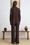 Self-Patterned Shirt and Trousers Two-Piece Set Brown 9412-Tk - 7