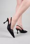 Olia Gold Buckle Heeled Shoes Black - 4