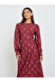 Burgundy Paisley Print Maxi Dress - 2
