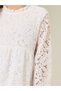 Girls white Lace A-Line Dress - 3