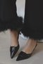 May Kare Buckle-Fastened Pointed Toe Short Kitten Heel Dark Brown Suede Women's Shoes - 5