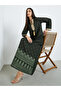 Women Green Embroidered Trim Printed Jalabiya - 3