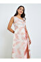 Pink Printed Asymmetric Hem Sleeveless Maxi Dress - 2