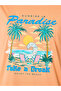 Orange Beach Print T-Shirt Dress - 3