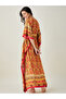Printed Soft Modal Kaftan Nightdress with Ruched Waist - 4
