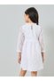 Girls white Lace A-Line Dress - 4
