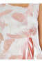 Pink Printed Asymmetric Hem Sleeveless Maxi Dress - 4