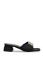 Vesper Mina Women's Heeled Slippers 0012204 Matte Black - 4