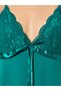 Green Lace Trim Bow Detail Slip Dress - 3