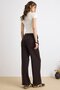 Elastic Waist Comfortable Cut Soft Denim Trousers Brown 7587 - 8