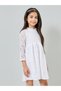 Girls white Lace A-Line Dress - 2
