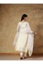 Silk Flower Embroidered Kurta Pant Dupatta Set for Women Indian Ethnic Wear Festive Ladies Kurta Set - 6