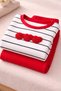 Sweet Heart Striped Girls' Pajama Set - 3