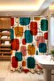 Bathroom Curtain, Color Block Patterned Shower Curtain, Bathtub Curtain 175X200Cm - 3