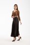 Hijab Buckle Flared Skirt 94 cm Length High Waist Pleated Long Women's Stylish Skirt - 4
