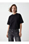 Black Crew Neck Oversize Women's T-Shirt