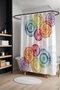 Bathroom Curtain, Colorful Lace Patterned Shower Curtain, Bathtub Curtain 175X200Cm - 3