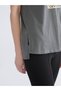 New season deals from güli̇s gym: women's printed crew neck t-shirt in grey. - 3