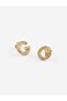 G crystal earrings