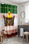 Bathroom Curtain, Bathroom Companion Patterned Shower Curtain, Bathtub Curtain 175X200Cm - 2