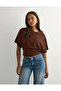 Diving Fabric Waist-Fitted Crew Neck Wide Short Sleeve Blouse - 3