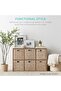 Su Sümbülü Wicker Bamboo Rattan Folding Basket Organizer & Multi-Purpose Square Organizer 30X30X30 (1 Piece) - 2