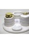 5 Piece Luxury Gold Detailed 100% Marble Bathroom Set - 7