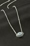 Nrzsnt Oval Zircon Stone Pendant - (03853) Silver Color