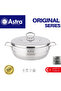24x8 cm Low Casserole | 18/10 Stainless Steel Pot | Induction Compatible | Healthy Cooking