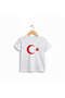 Children's White Turkey Flag T-Shirt - 100% Cotton - Comfortable and Flexible Fabric - 4