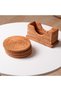 Rattan Bamboo Wicker Round Coasters Set of 6 & Decorative Cup Stand - 8