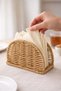 Rattan Wicker Oval Napkin Holder Set of 2 14X5.5X10 cm – Decorative Tabletop Napkin Stand - 7