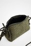 Suede Valeria Khaki Knitted Textured Crossbody and Shoulder Bag - 5