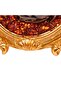 Handmade Two-Wolf Amber Painting – Natural Amber Artwork with Decorative Frame - 5