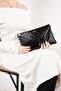 Patent Leather V Black Sp1034 Women's Portfolio & Clutch