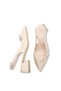 Elara Gala Women's Pointed Toe Open Back Heeled Shoes 0012150 Beige Rustic - 5