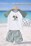 Boy's Swimsuit 3-Piece Set: Top + Shorts + Cap - 3
