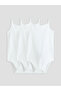Nevavm Baby Girl Snap-On Bodysuit with Straps and Difference in Color, Pack of 3
