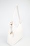 Women's Braided White Charm Detailed Zipper Closure Hand and Shoulder Bag Toli - 2