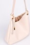 Women's Patternless Cream Charm Detailed Zipper Closure Hand and Shoulder Bag Toli - 3