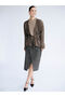 Two Mt Shop Quality Patterned Tweed Pencil Skirt with Belt at Waist
