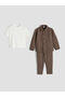 M&B Collection Brown Boy's Suit 3-Piece Set