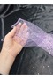 Vespera Glittery Sequined Shahmaran Gloves Lilac - 6