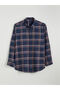 Ozmarka New Season Regular Fit Long Sleeve Plaid Men's Shirt - 5