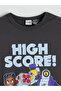 Anthracite Crew Neck Brawl Stars Printed Boys' T-Shirt - 2