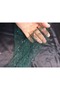 Vespera Sparkling Sequined Shahmaran Gloves Emerald